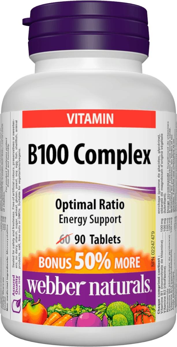 Webber Naturals B100 Complex 90 tbl Vitamín B