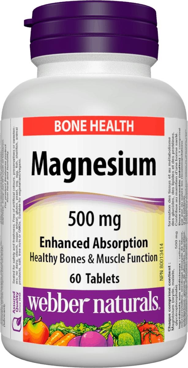Webber Naturals Magnesium 500 mg 60 tbl Hořčík