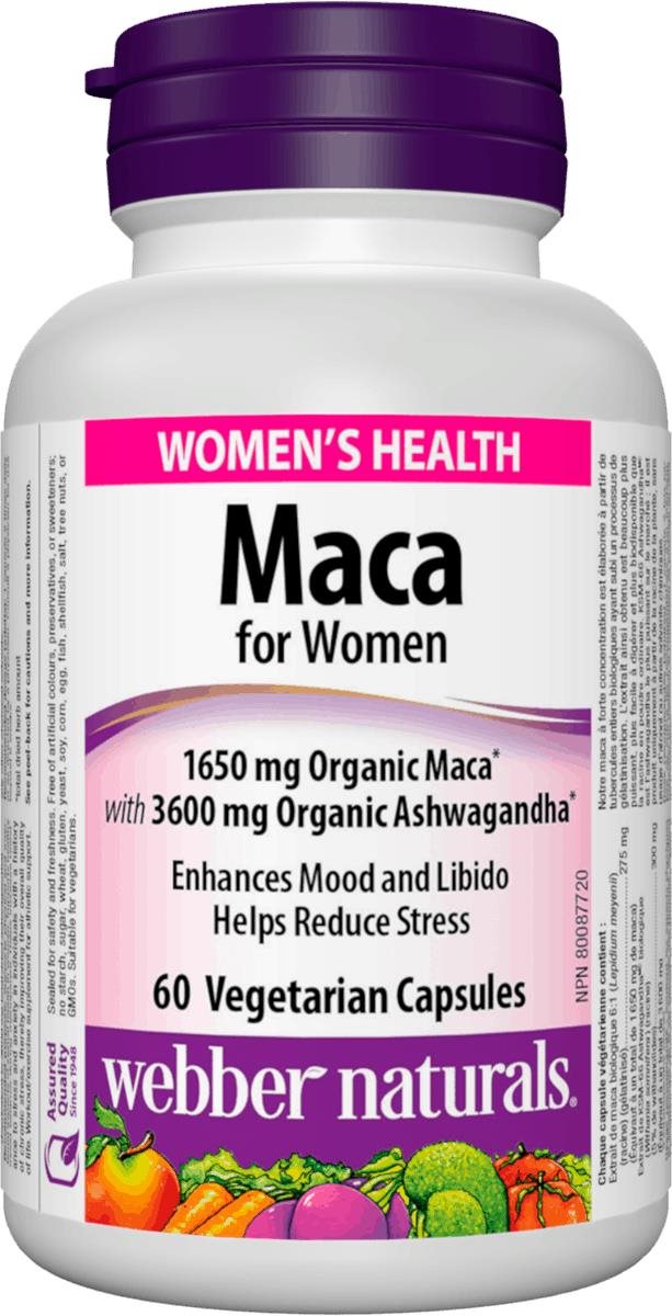 Webber Naturals Maca for Women 60 cps Maca