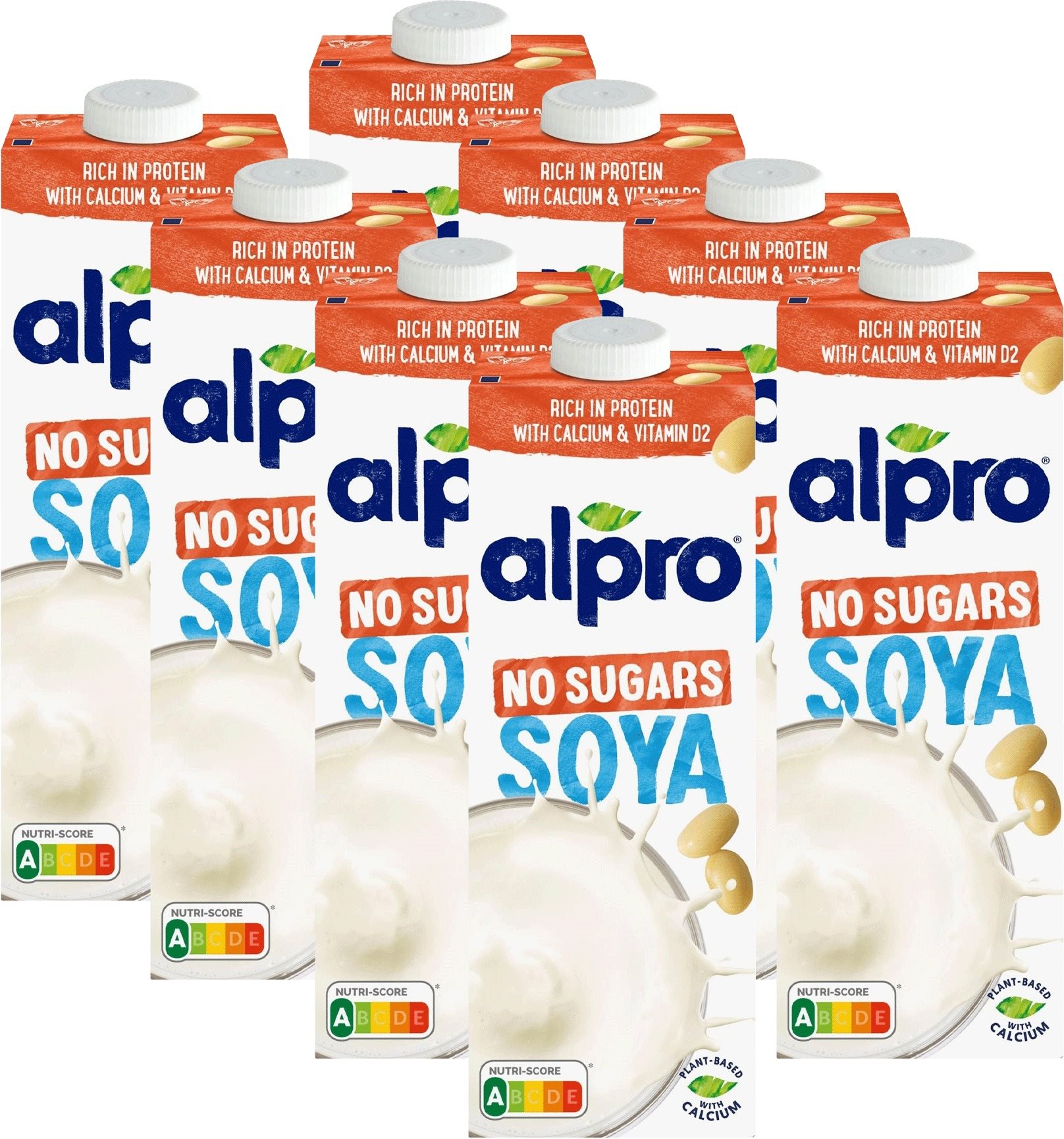 Alpro Sójový nápoj neslazený 8 × 1 l Rostlinný nápoj