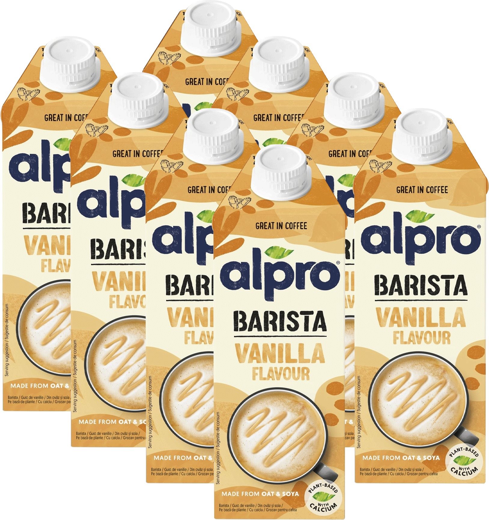Alpro Barista zab-szójaital vanília ízzel 8 × 750 ml Növény-alapú...