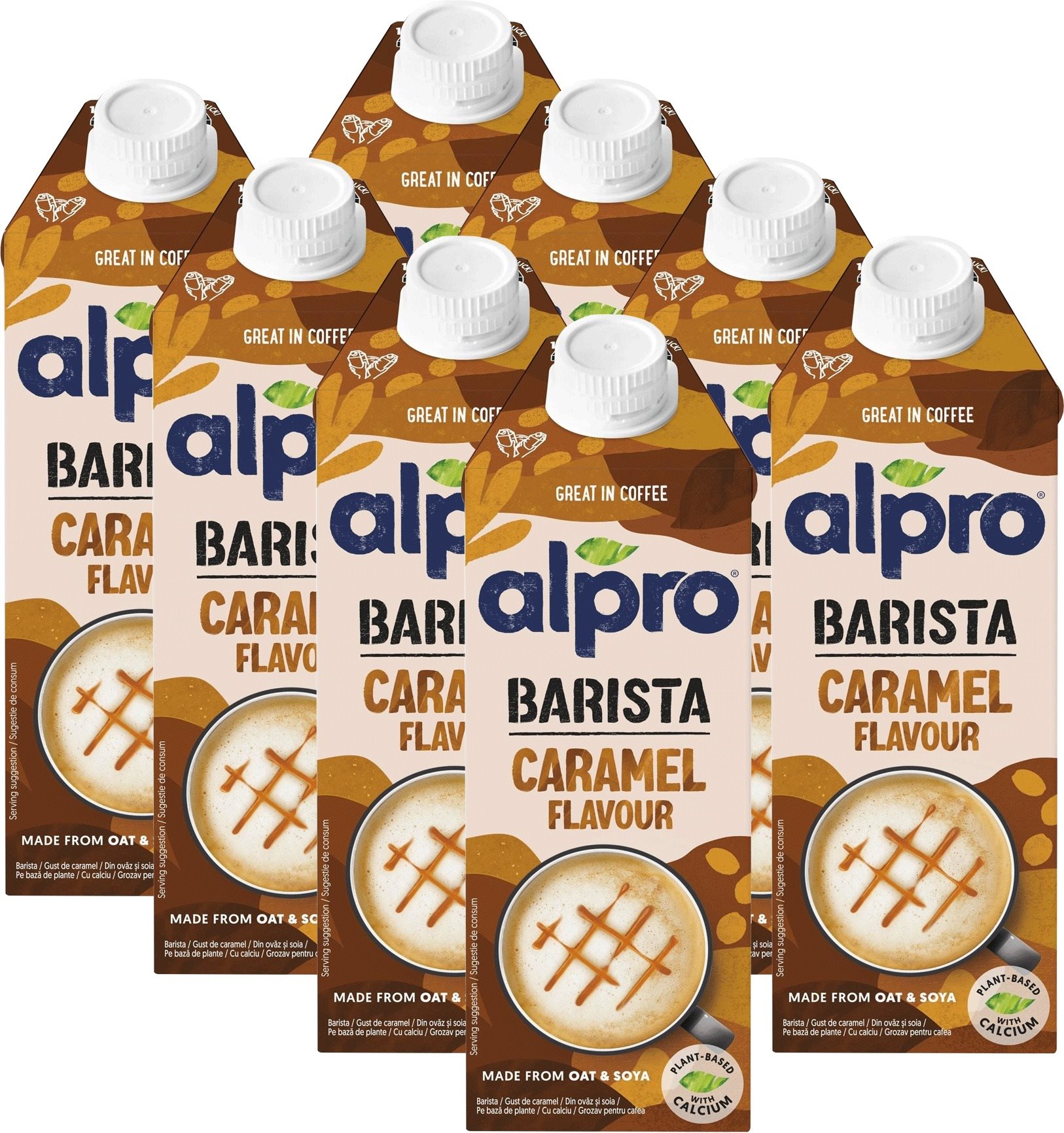 Alpro Barista ovseno-sójový nápoj s karamelovou príchuťou 8× 750 ml...