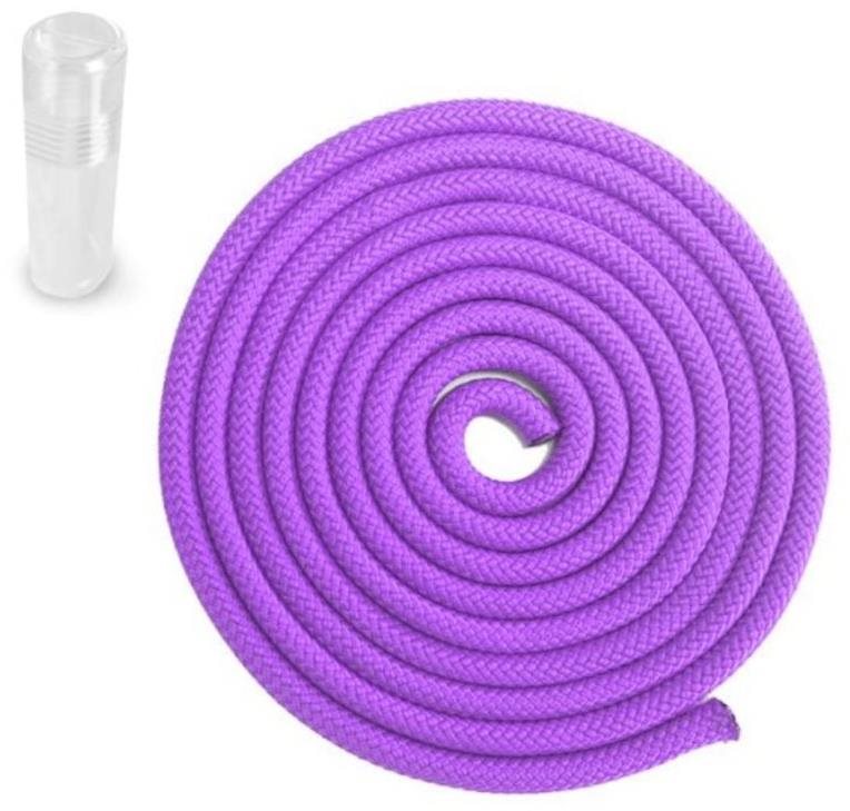 SEDCO Gymnastické bavlnené švihadlo 3 m – PVC Tuba, fialová Švihadlo