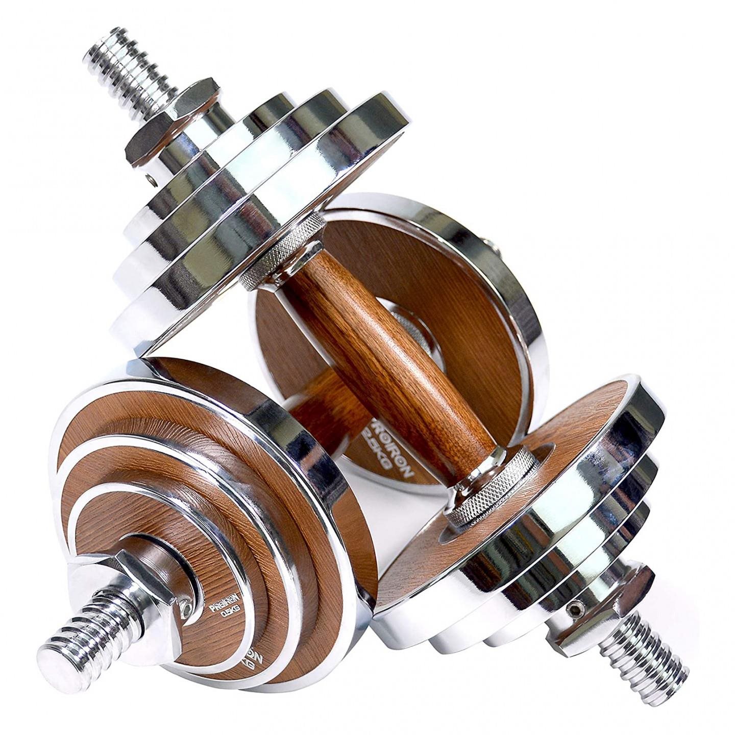 PROIRON Walnut Steel 2× 10 kg (pár) Sada činek