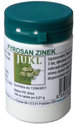 Jukl Fyrosan Zinok 100 tabliet Zinok
