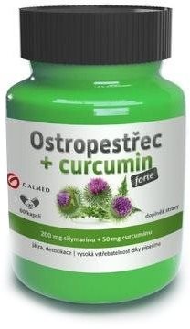 Galmed Ostropestřec + curcumin Forte, 60 kapslí Ostropestřec