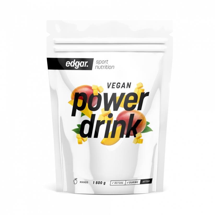 Edgar Powerdrink 600 g, mango vegan Energetický nápoj