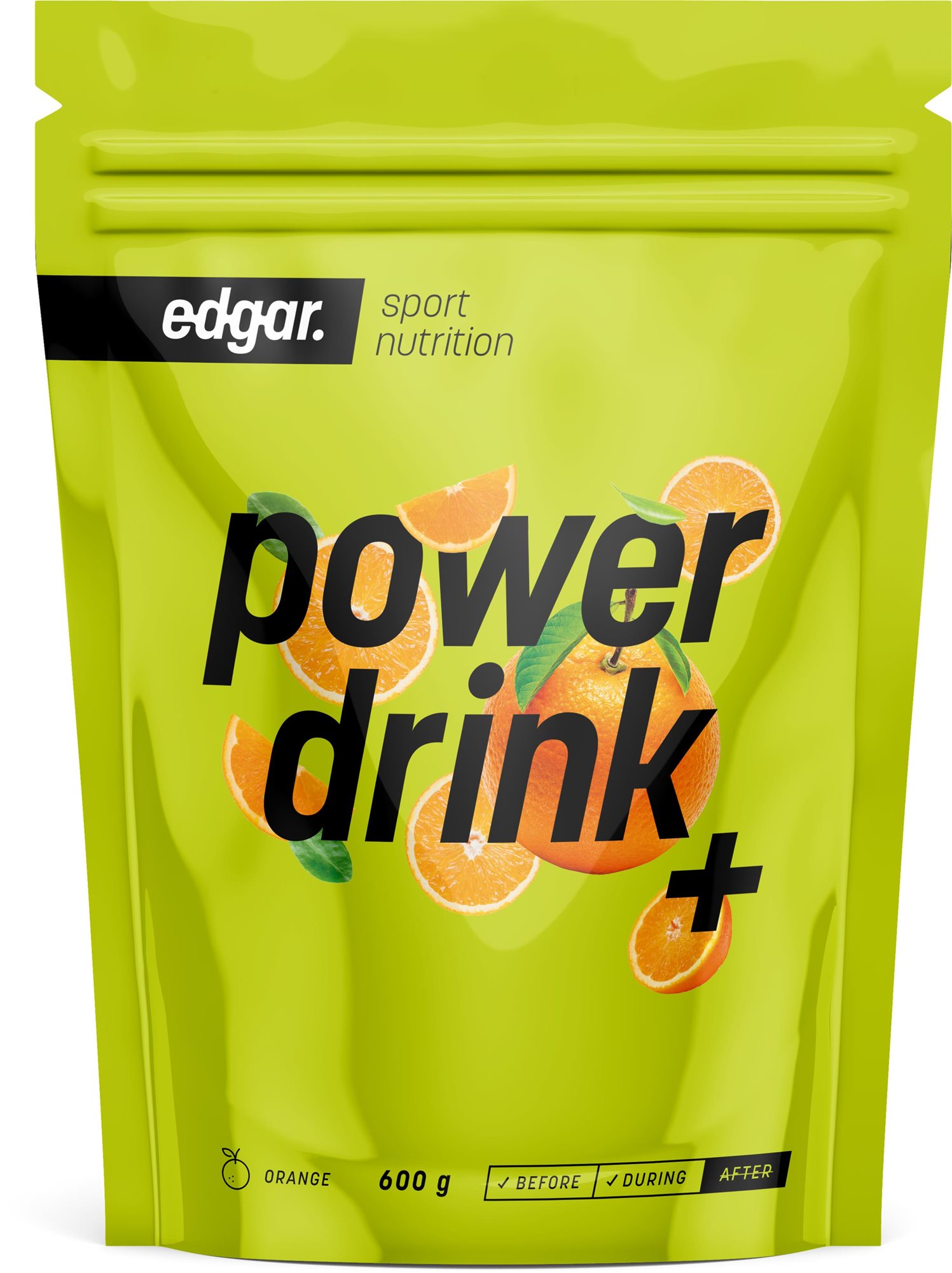 EDGAR Powerdrink s kofeínom 600 g, pomaranč Energetický nápoj