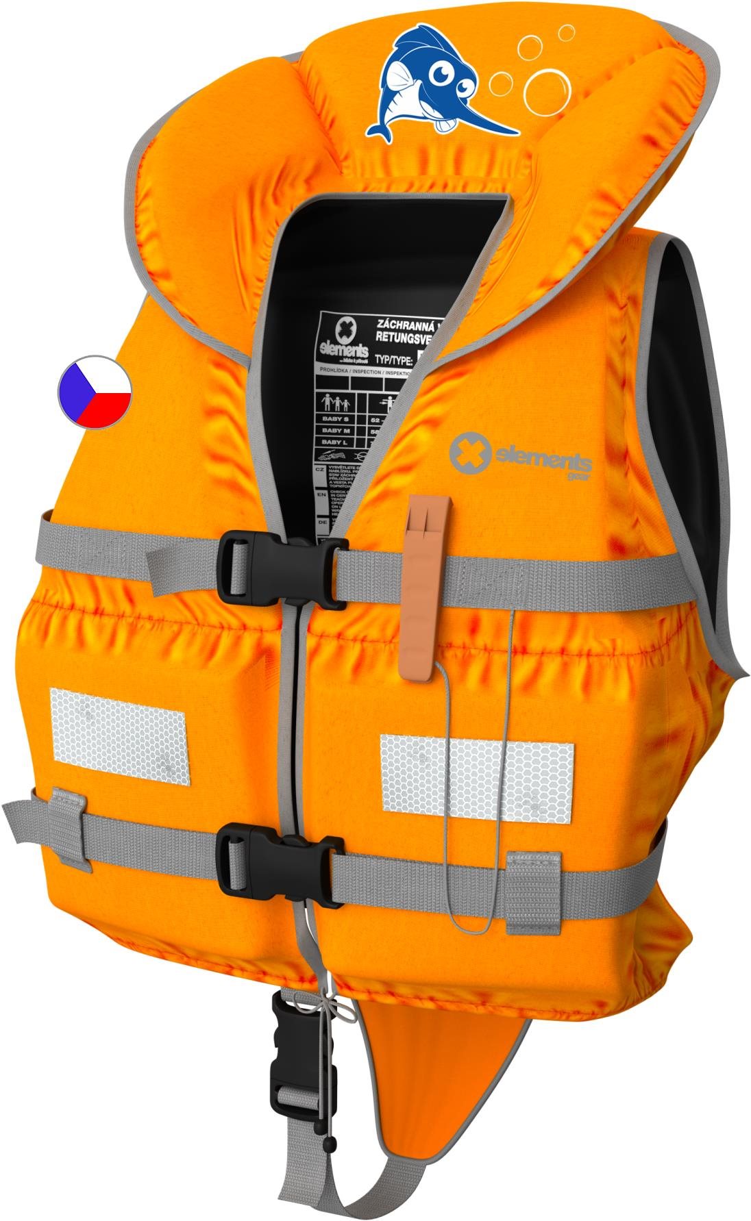 Elements Baby plus, oranžová, veľkosť S Plávacia vesta
