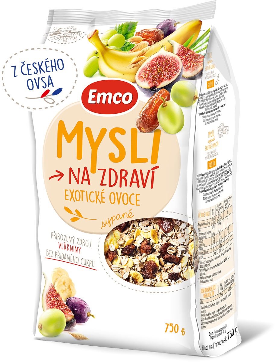 Emco Mysli sypané – exotické ovocie 750 g Müsli