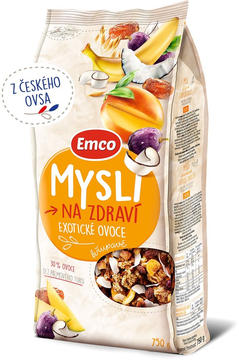 Emco Mysli chrumkavé – exotické ovocie 750 g Müsli