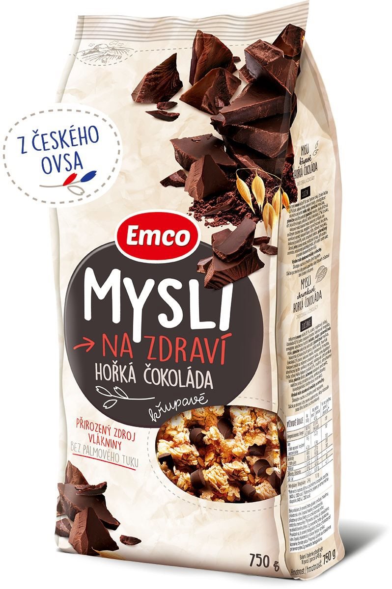 Emco Mysli chrumkavé – horká čokoláda 750 g Müsli