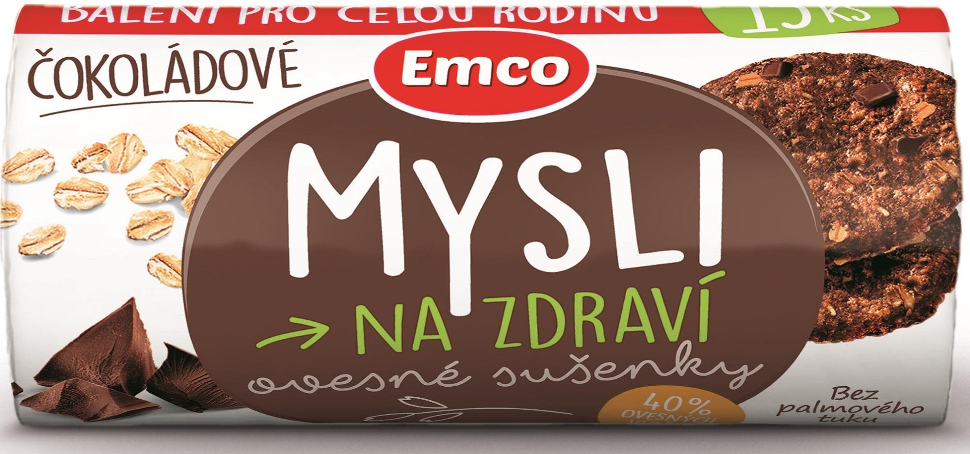 Emco Ovsené sušienky čokoládové 150g Energetická tyčinka