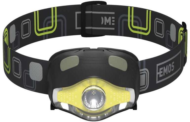 EMOS COB LED + LED P3536 220 lm 100 m 3× AAA Čelovka