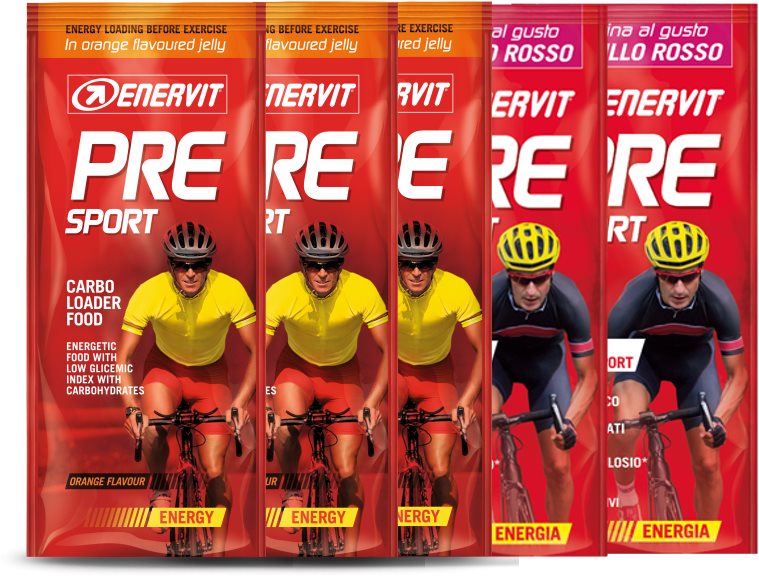 Enervit PRE Sport MIX, 3× 45 g pomaranč a 2× 45 g brusnica...