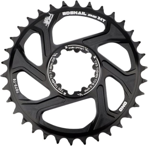 GXP hajtókar, 34 fogas, 6 mm offset Hajtókar