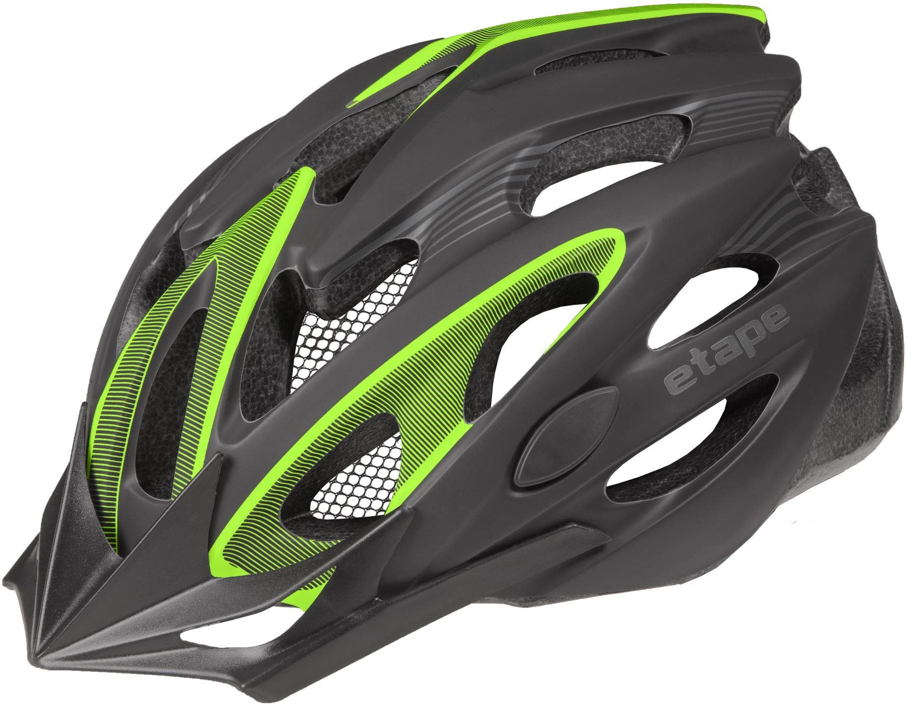 Etape Biker Černá/Zelená Mat 55 cm - 58 cm Helma na kolo