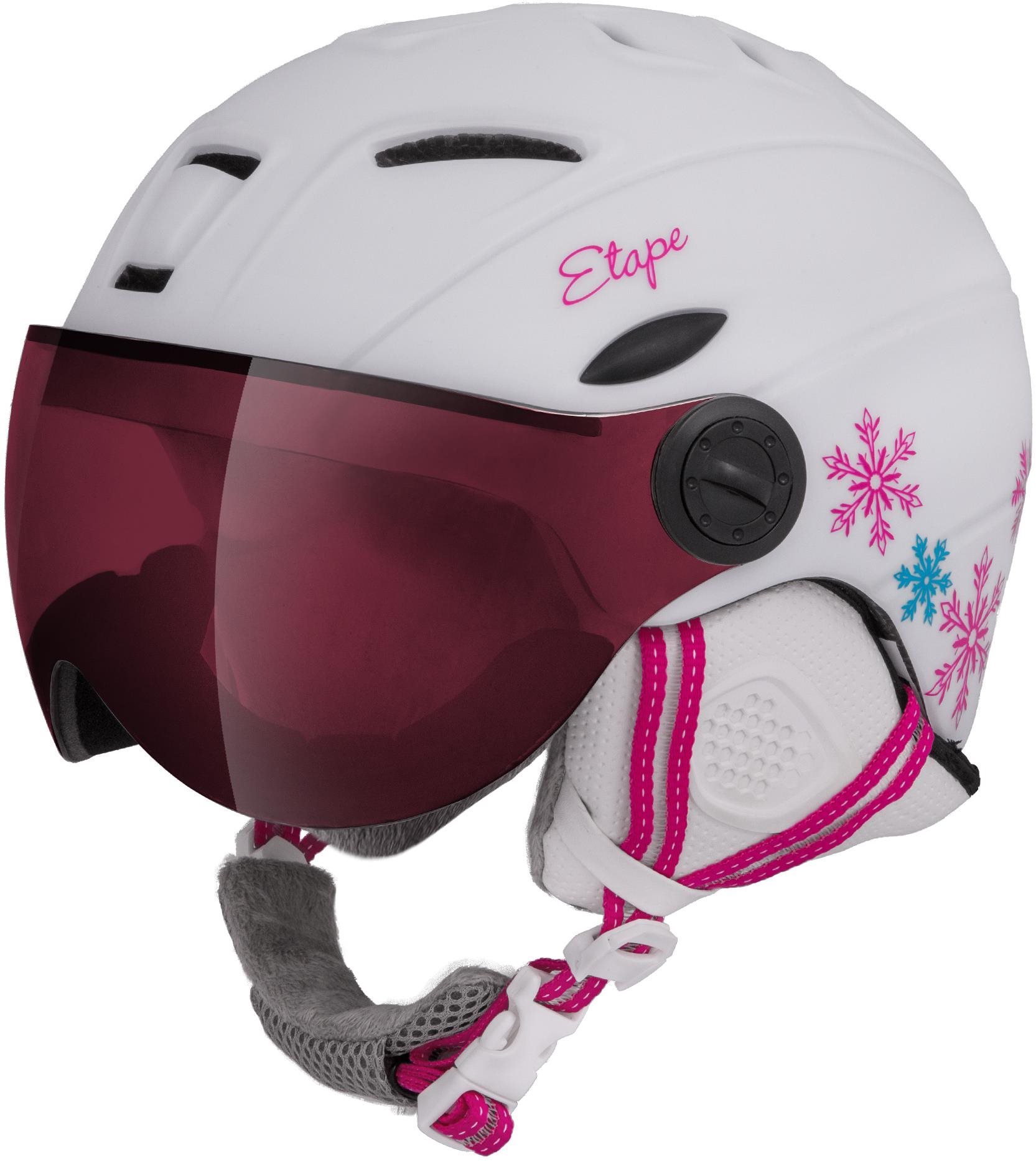 Etape Rider Pro biela/ružová mat 53 – 55 cm Lyžiarska prilba