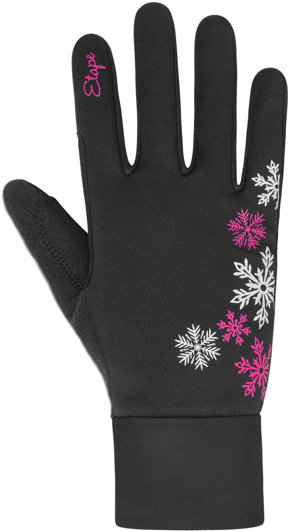 Etape Puzzle WS Black/Pink veľ. 5 Rukavice na bežky