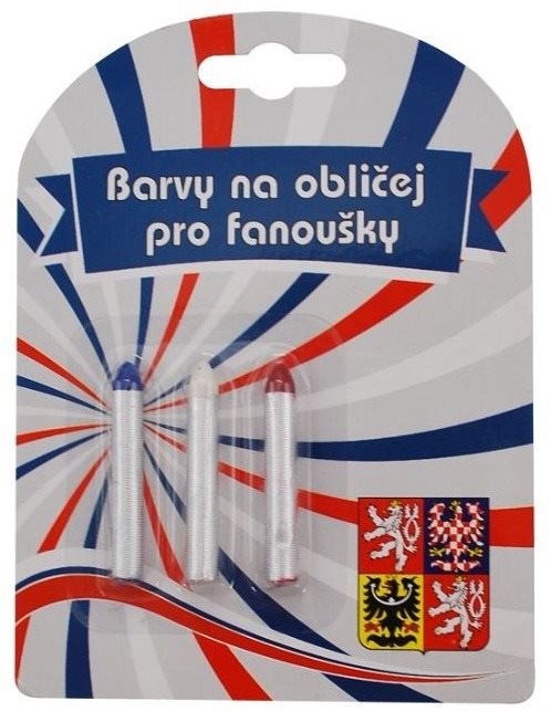 SPORTTEAM Farby na tvár ČR4, ceruzky 3 ks Farba na tvár