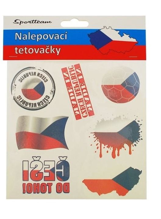 SPORTTEAM Tetovacie obtlačky ČR 3 Dočasné tetovanie