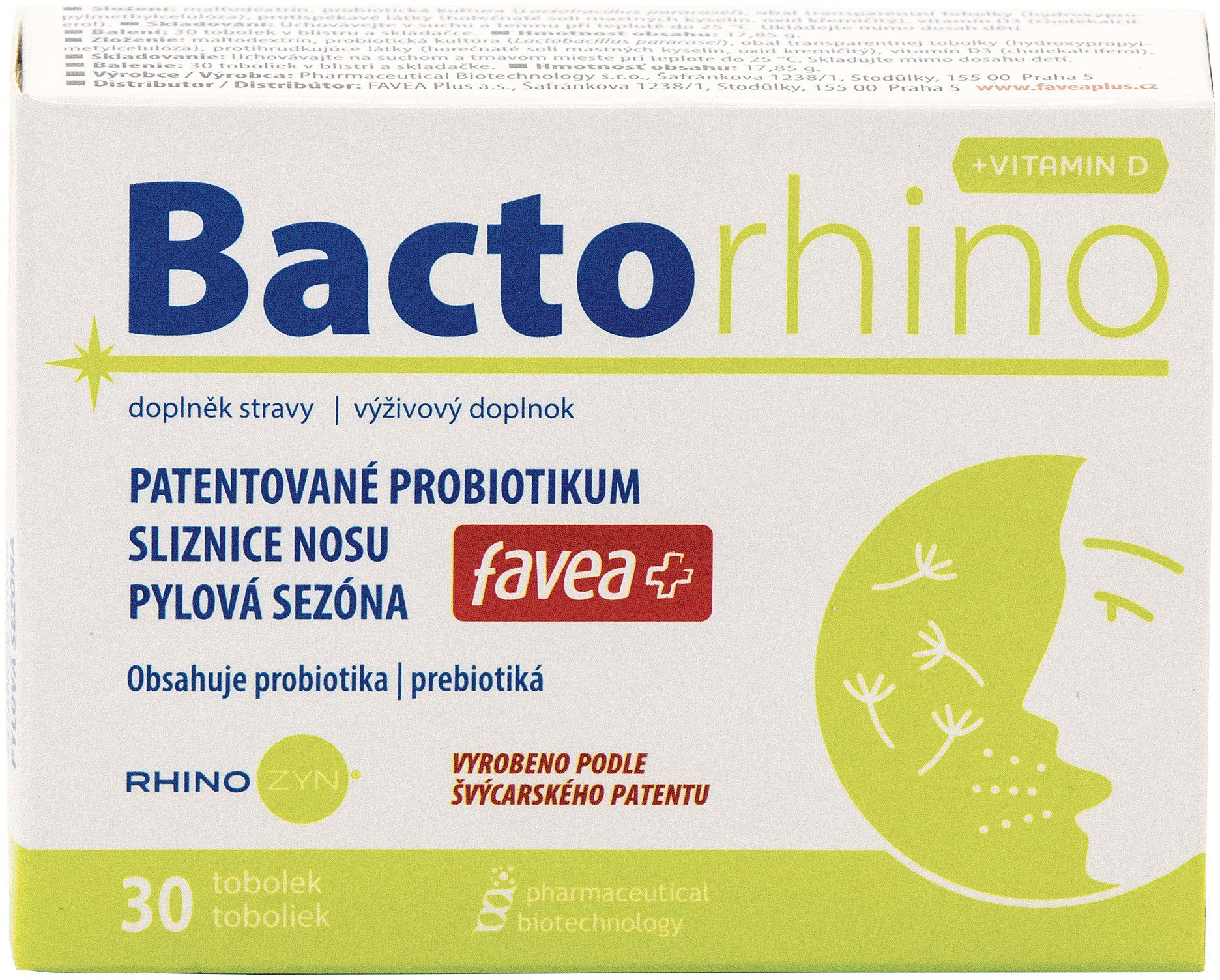 Favea Bactorhino + vit. D tob.30 Probiotiká