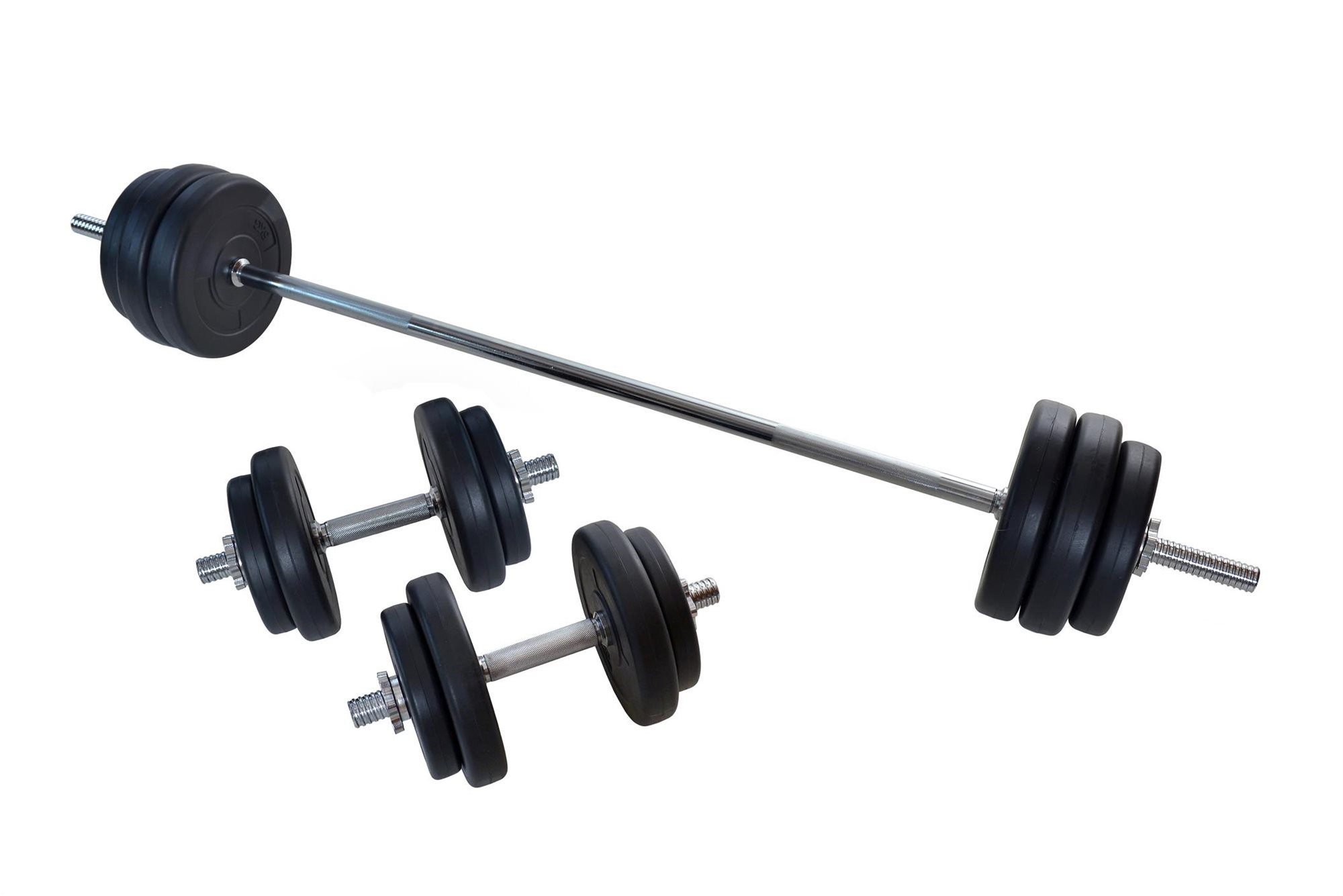 FitnessLine Nakládací činkový set 55 kg Sada na cvičení