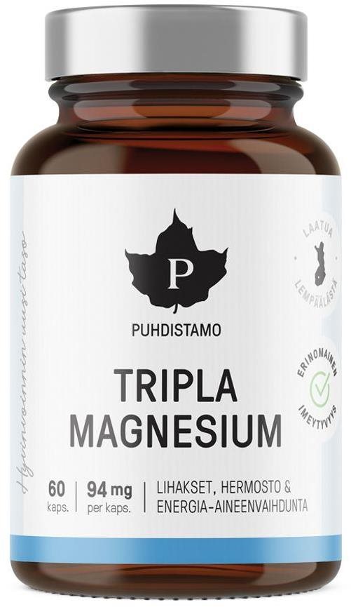 Puhdistamo Triple Magnesium 60 kapslí Hořčík