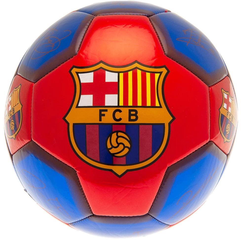 Ouky FC Barcelona, podpisy, modro-červená, veľkosť 5 Futbalová lopta