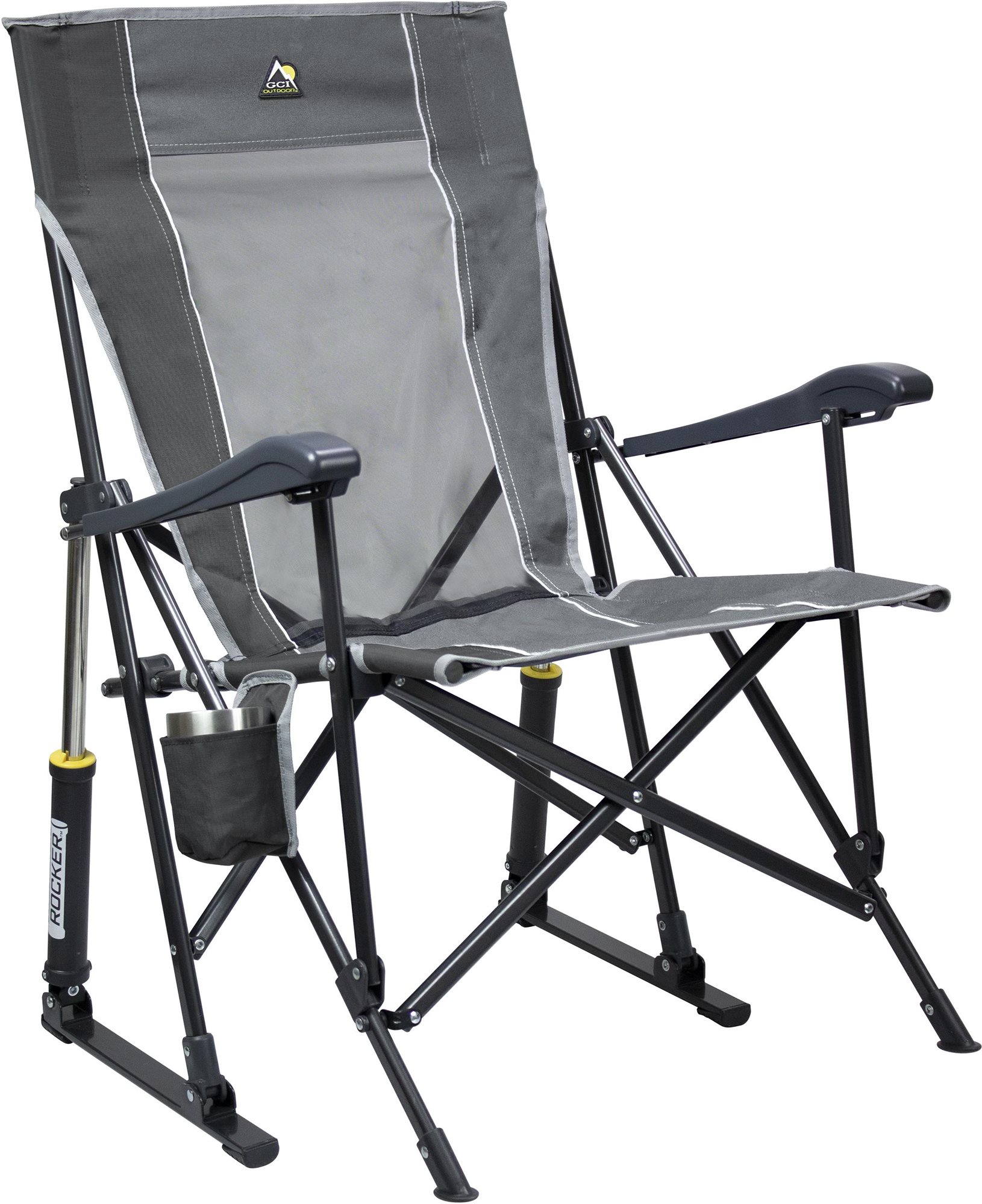 GCI Outdoor RoadTrip Rocker™ Mercury Gray Kempingová stolička