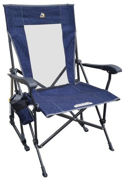 GCI Outdoor RoadTrip Rocker™ Navy Topo Kempingová stolička