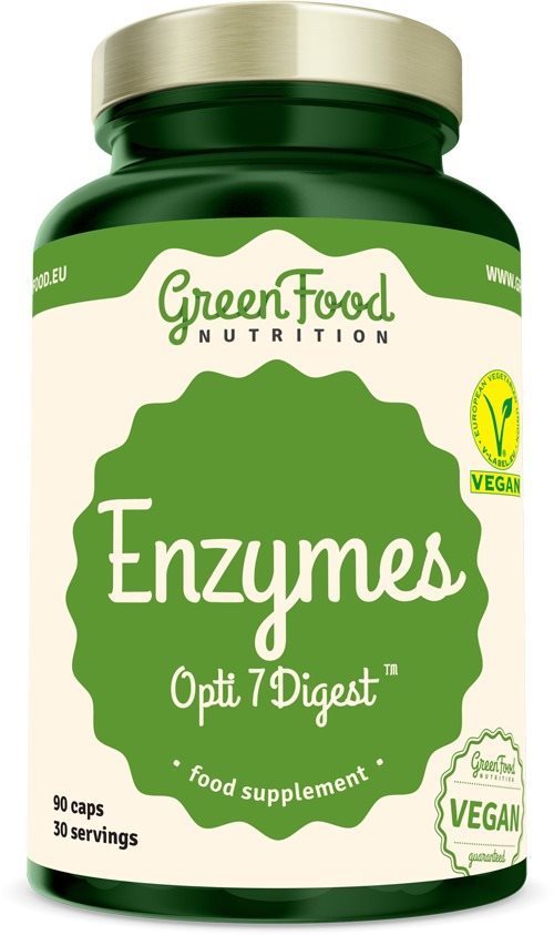 GreenFood Nutrition Enzymy Opti 7 Digest 90 kapslí Doplněk stravy