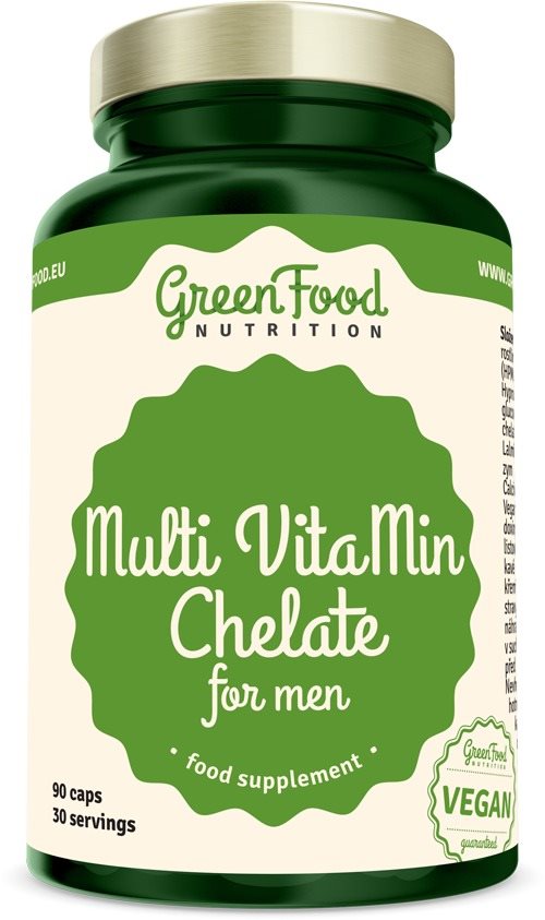 GreenFood Nutrition Multi VitaMin Chelate pro muže 90 kapslí...