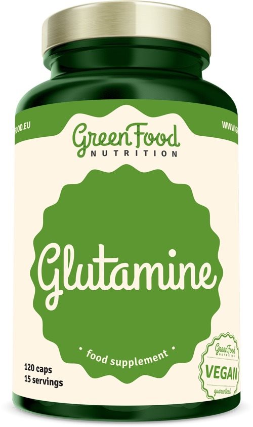 GreenFood Nutrition Glutamin 120 kapsúl Aminokyseliny