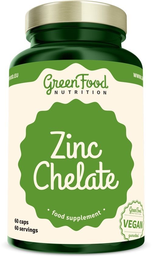 GreenFood Nutrition Zinok Chelát 60 kapsúl Zinok