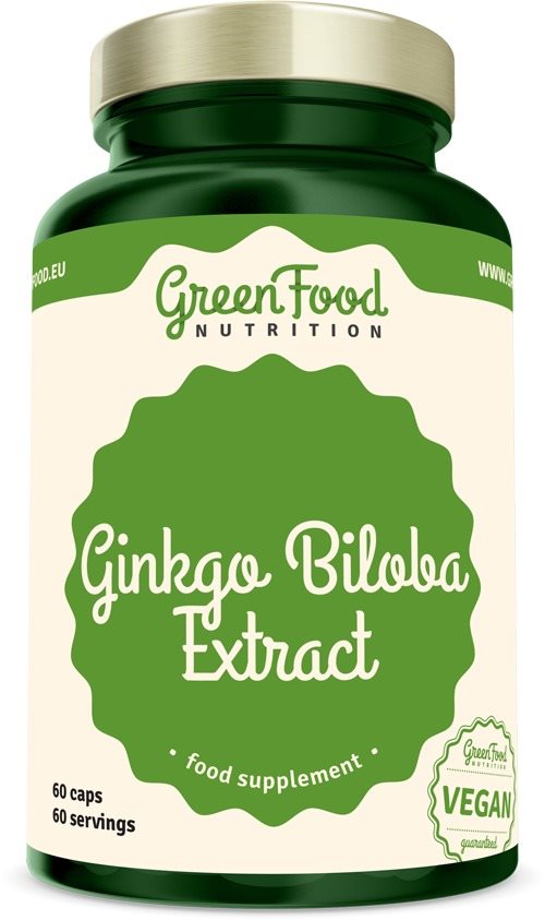 GreenFood Nutrition Ginkgo Biloba extract 60 kapslí Ginkgo Biloba