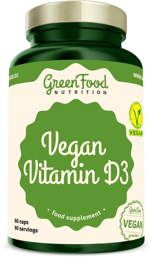 GreenFood Nutrition Vegan Vitamin D3 60 kapslí Vitamín D