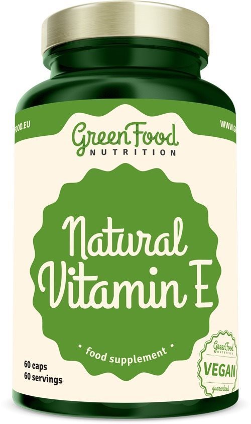 GreenFood Nutrition Natural Vitamin E 60 cps. Vitamín E