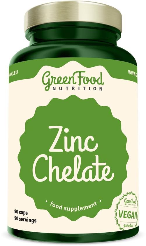 GreenFood Nutrition Zinc Chelate 90 kapsúl Zinok