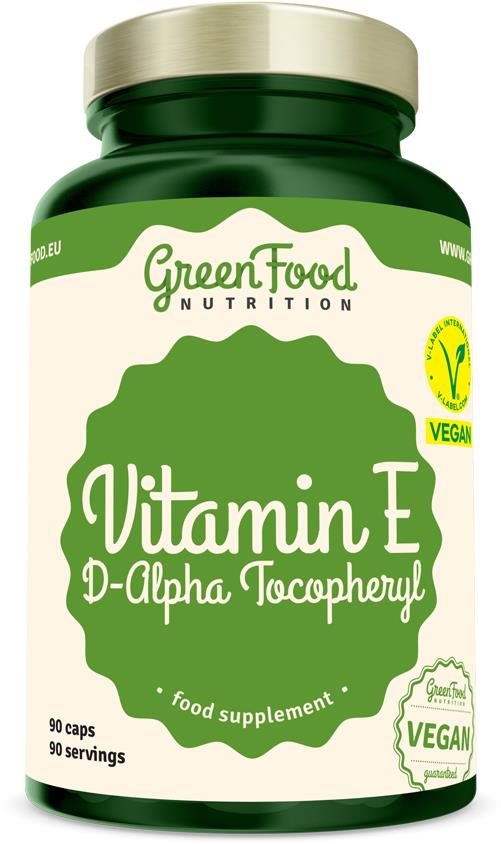GreenFood Nutrition Vitamín E-D-Alpha Tocopheryl 90 kapsúl Vitamín E