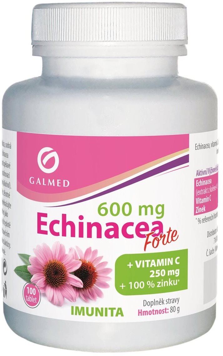 Galmed Echinacea forte 600 mg + Vit.C+Zinek, 100 tablet Echinacea