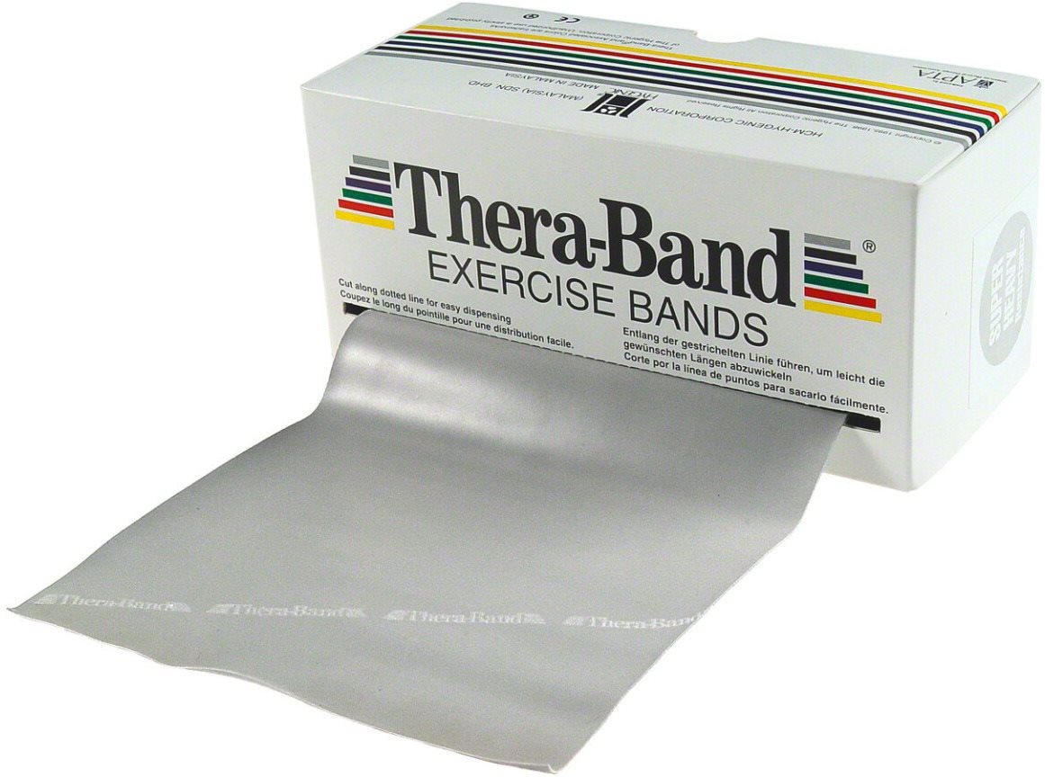 Thera-Band, strieborná, super silná záťaž, 5,5 m Guma na cvičenie