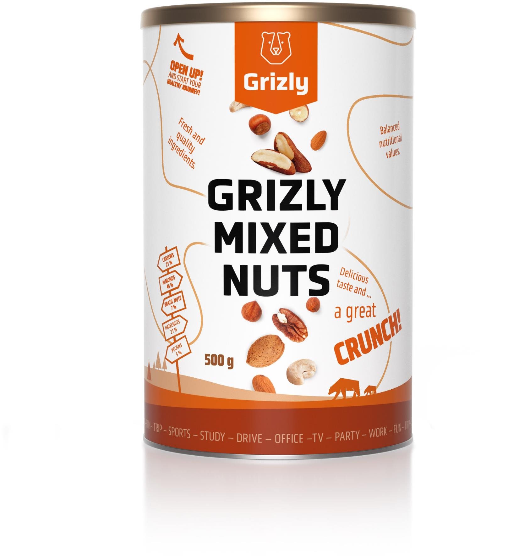 GRIZLY Směs jader ořechů 500 g Ořechy