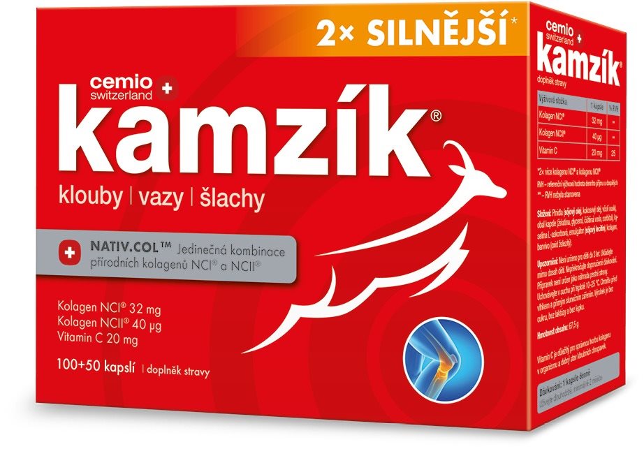 Cemio Kamzík 2× silnější 100+50 kapslí Kloubní výživa