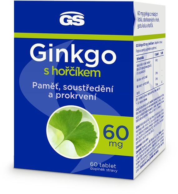 GS Ginkgo 60 mg s hořčíkem, 60 tablet Ginkgo Biloba