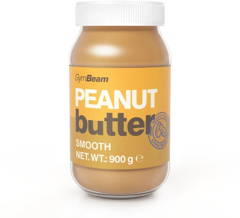 GymBeam Arašidové maslo 100 % smooth 900 g Orechové maslo