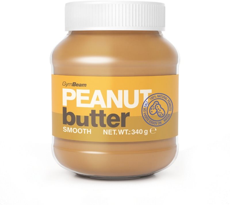 GymBeam Arašidové maslo 100 % smooth 340 g Orechové maslo