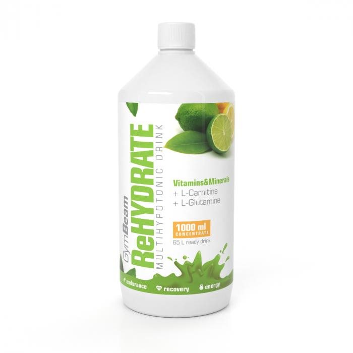 GymBeam ReHydrate 1000 ml, lemon lime Iontový nápoj