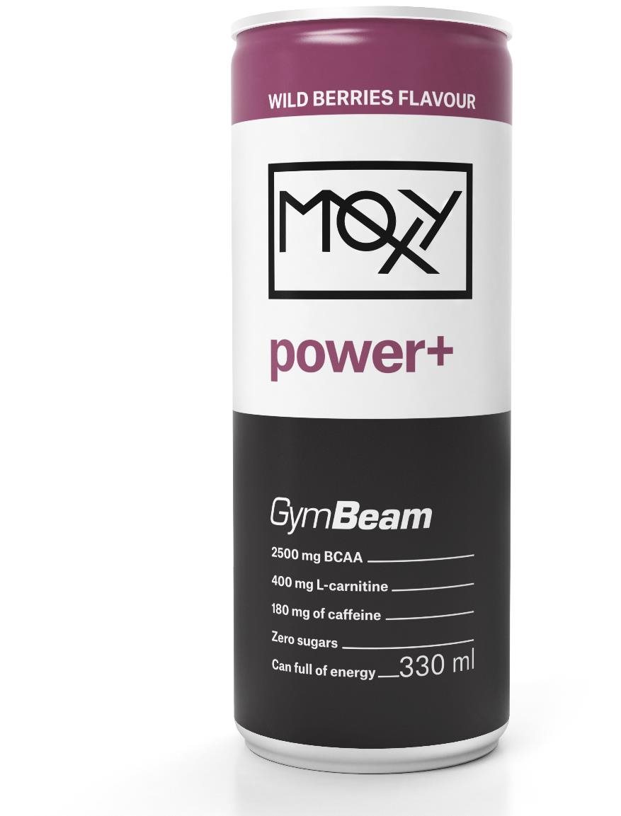 GymBeam Moxy Power+ Energy Drink 330ml, lesní ovoce Energetický nápoj