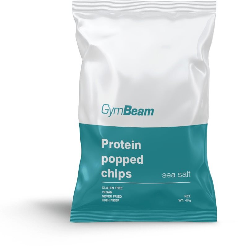 GymBeam Proteínové čipsy 40 g Morská soľ Zdravé chipsy